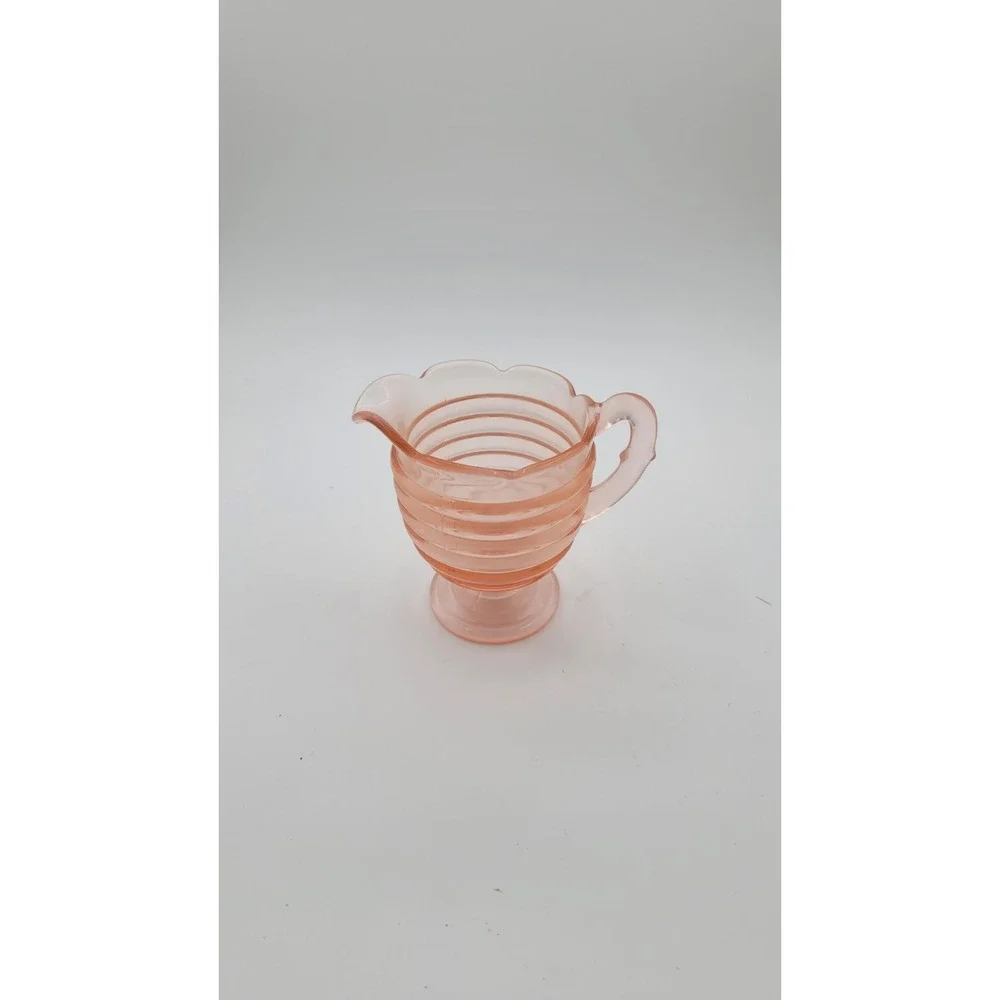 Vintage Duncan Miller Ripple Pink‎ Depression Glass Creamer
